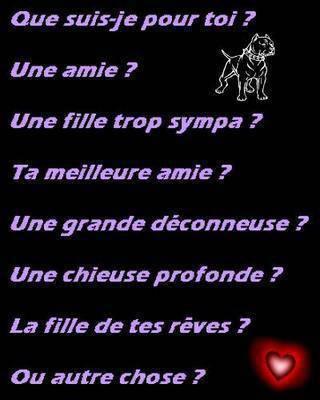 que suis-je pour toi?